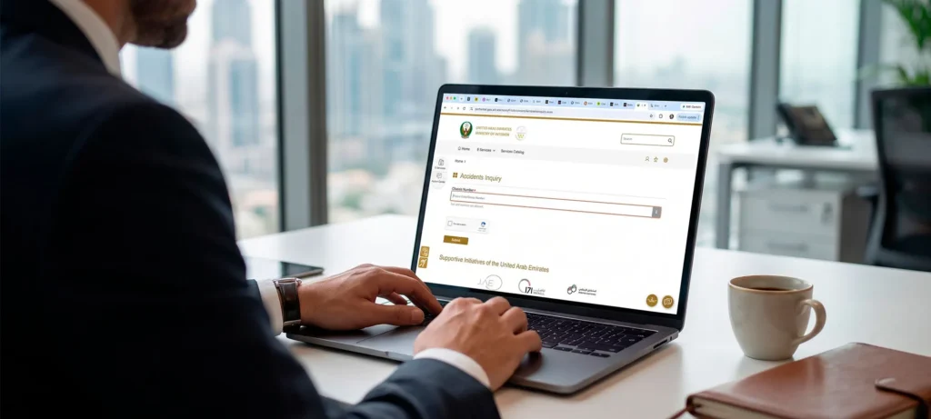 checking a car's accident history on the Ministry of Interior website